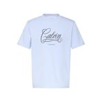 Calvin Klein Erkek Mavi T-Shirt, Calvin Script Graphic, 2XL Beden