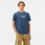Calvin Klein Erkek Mavi T-Shirt - D0D-Mavi - 2XL