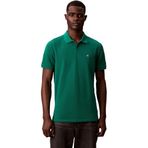 Calvin Klein Erkek Polo Tişört Kısa Kollu Monogram Pique Pamuktan, Yeşil (Deco Green), L