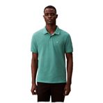 Calvin Klein Erkek Polo Tişört Kısa Kollu Monogram Pique Pamuktan, Yeşil (Wild Green), XXL