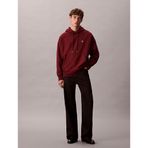 Calvin Klein Erkek Premium Terry Monogram Sweatshirt,Kırmızı S