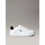 Calvin Klein Erkek Rahat Taban Bağcıklı Deri Düz Taban Beyaz Sneaker YM0YM01435-01W