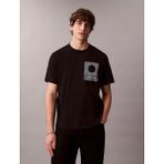 Calvin Klein Erkek Regular Fit %100 Pamuklu Baskılı Kısa Kollu Siyah T-Shirt LV04RE803G-UB1 - XL