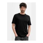 Calvin Klein Erkek Regular Fit CK Logo İşlemeli Yuvarlak Yakalı Kısa Kollu Siyah T-Shirt