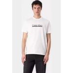 Calvin Klein Erkek Regular Fit Kontur Grafik Baskılı T-Shirt - Beyaz