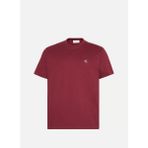 Calvin Klein Erkek Regular Fit Yuvarlak Yakalı Göğsü Ck Logolu Pamuklu Kısa Kollu Kırmızı T-Shirt LV04RC275G-WCV - 2XL
