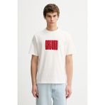 Calvin Klein Erkek Regular Fit Yuvarlak Yakalı Logo Desenli Kısa Kollu Beyaz T-Shirt LV04RE832G-YBH - M