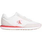 Calvin Klein Erkek Runner Sneaker Retro Mix Logolu, Bej Marshmallow White Orange, 42 EU