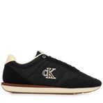 Calvin Klein Erkek Runner Sneaker Retro Mix Logolu, Siyah Açık Kaju, 42 EU