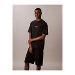 Calvin Klein Erkek Siyah Baskılı T-Shirt, Relaxed Fit, 2XL Beden