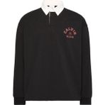 Calvin Klein Erkek Siyah Calvin Klein Compact Rugby Ls Polo Erkek Siyah Polo Sweatshirt