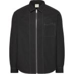 Calvin Klein Erkek Siyah Calvin Klein Ls Gabardıne Rlxed Overshırt Erkek Siyah Fermuarlı Ceket - XL - 000-Siyah - Renk