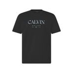 Calvin Klein Erkek Siyah T-Shirt, Grafik Baskılı, XS Beden