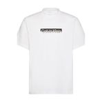 Calvin Klein Erkek SS 20S Tonal Metallic Graphic Bisiklet Yaka T-Shirt Beyaz