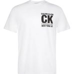 Calvin Klein Erkek Ss 30s Whsl Sp Ck Corner Graphic Lv04re819g Graphic Tees (1'li paket), Beyaz (Parlak Beyaz), L