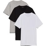 Calvin Klein Erkek S/S Crew Neck 3PK Gömlek Black/Grey Heather/White 2XL