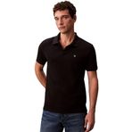 Calvin Klein Erkek SS Monogram Pique Polo Tişört Black 2XL