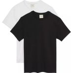 Calvin Klein Erkek Ss Stretch Cotton Slim Tee 2pk T-Shirt - Siyah & Beyaz - XL