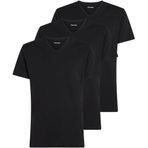 Calvin Klein Erkek S/S V Neck 3PK Gömlek Black M