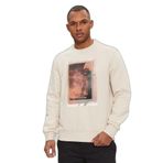 Calvin Klein Erkek Sweatshirt, Regular Kalıp, Bisiklet Yaka, Uzun Kollu, Gri, XS