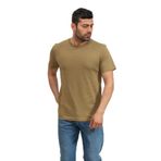 Calvin Klein Erkek T-Shirt, Logo Tape Tee, Bisiklet Yaka, Yeşil, S Beden