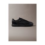 Calvin Klein Erkek Vulc Laceup Stripe Mix Deri Sneaker - Siyah