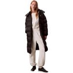 Calvin Klein Essential Midweight Long Puffer Kadın Dış Giyim, Siyah, M