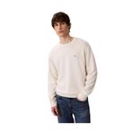 Calvin Klein Eu Ls Cotton Relaxed Crewnk Swea Erkek Kazak, Beyaz, S
