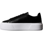 Calvin Klein FLATFORM LACE UP LTH MG Kadın Spor Ayakkabı, Ck Black, 39
