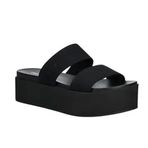 Calvin Klein Flatform Webbing İn Siyah Kadın Sandalet