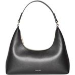 Calvin Klein Foil Logo Conv ShouLder Bag Kadın Çanta, Siyah, Tek Beden