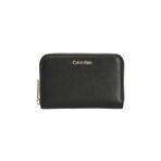 Calvin Klein Foil Logo Medium Zip Around Siyah Kadın Cüzdan