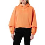 Calvin Klein Gathered Hem Cropped Hoodıe Turuncu Kadın Sweatshirt