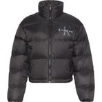 Calvin Klein Graphic Logo Puffer Jacket Kadın Ceket, Siyah, S