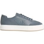Calvin Klein Gri Erkek Deri Sneaker BASKET CUPSOLE LUP WT LTH