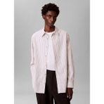 Calvin Klein Gri Erkek Gömlek LV04LE102GQBW_LS Yd Multı Strıpe Rl - XL