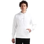 Calvin Klein Grid Monogram Hoodie Beyaz Erkek Sweatshirt