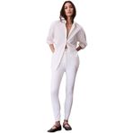 Calvin Klein HIGH RISE SKINNY ANKLE JEAN CHAL Kadın Kot Pantolon, Beyaz, 29