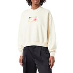 Calvin Klein Illuminated Box Logo Crew Neck Sarı Kadın Sweatshirt