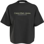 Calvin Klein Illuminated Graphic Relaxed Tee Siyah Kadın T-shirt