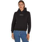 Calvin Klein Instıtutıonal Regular Hoodıe Siyah Kadın Sweatshirt