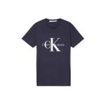 Calvin Klein J30J320935-CHW Core Monogram Bisiklet Yaka Slim Fit Düz Mavi Erkek T-Shirt