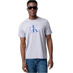Calvin Klein Jeans Açık Gri Erkek T-Shirt LV040EM286G71 SS HERO MONOLOGO 30S