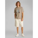 Calvin Klein Jeans Bej Erkek T-Shirt J30J327483PAH Photo Monogram Tee
