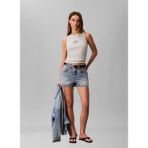 Calvin Klein Jeans Beyaz Kadın Atlet Sl 2x2 Baby Rıb Logo Crew Tank - M