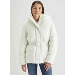 Calvin Klein Jeans Beyaz Kadın Şişme Mont LOGO BELT SHORT PUFFER