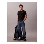 Calvin Klein Jeans Bisiklet Yaka Siyah Erkek T-Shirt LV04RC272GUB1 SS BADGE 30S JERSEY C