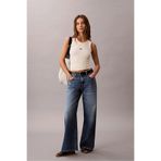 Calvin Klein Jeans Calvin Klein Kadın Modal Fitilli Beyaz Bluz LV044C900G-PBA