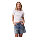 Calvin Klein Jeans Calvin Klein Modal Fitilli T-shirt, M, P60262S5997, BEYAZ, Kadın
