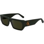 Calvin Klein Jeans CKJ 24625S 309 55 Unisex Dikdörtgen Yeşil Kemik Güneş Gözlüğü